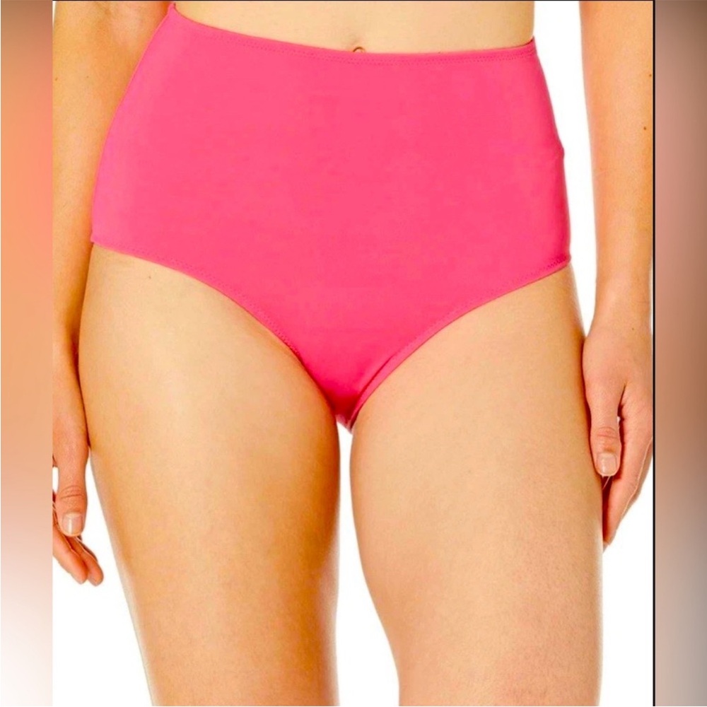Amazon Essentials Women's High-Waisted Swim Bottoms - Pink 4X New!